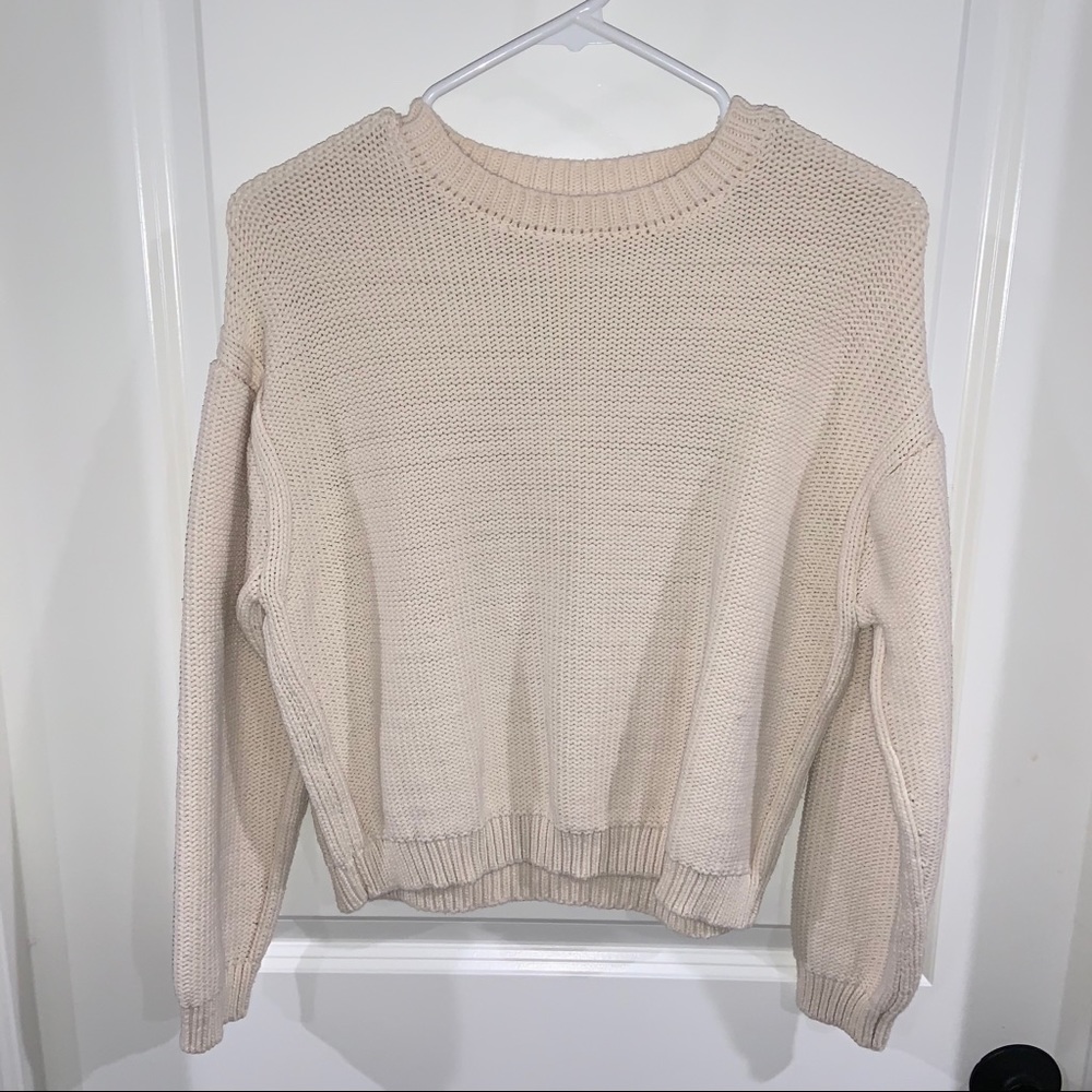 For the Republic chunky crop top sweater